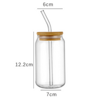 Personalized Can Shaped Juice/Coffee Tumbler with Glass Straw