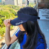 Personalized Cotton Visor Caps - Personalized Caps