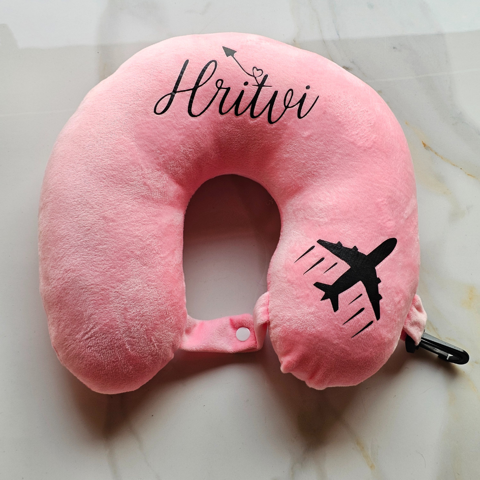 Custom made print travel pillow for kids 12x16 with name customized on the wholesale back