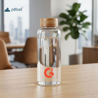 Eco-Friendly Borosilicate Glass Bottle with Wooden Lid – 500ml