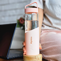 750ml Glass Bottle with Personalised Silicone Sleeve