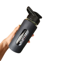 Personalized Glass Bottle with Silicone Sleeve | 550ml - Your Logo