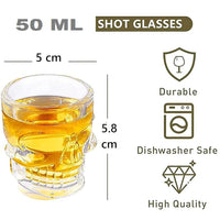 50ml skull shot glasses with customizable design