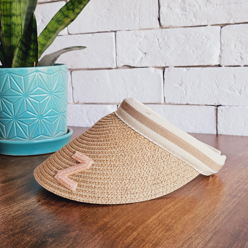 Summer visor cap with name engraving