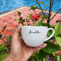Personalized White Handcrafted Ceramic Coffee Mugs | Great Gift for Birthdays & Special Occasions