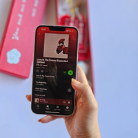 Luxury Gift Box with Rose, Rose Petals, and Custom Spotify Song Keychain