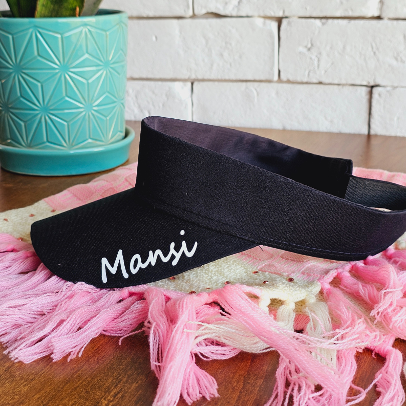 Personalized Cotton Visor Caps - Personalized Caps