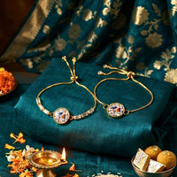 Bhai Bhabhi Bracelet Elegant Rakhi | Set of 2