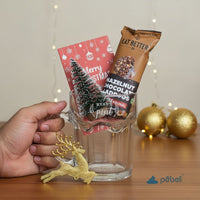 Custom Beer Glass with Reindeer Design