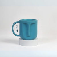 Hand-crafted pastel ceramic coffee mug with name engraving