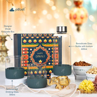 Drinking Glass Set with Company Logo - Perfect Diwali Gift Hamper