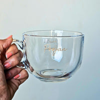 Wide Mouth Glass Coffee Mugs