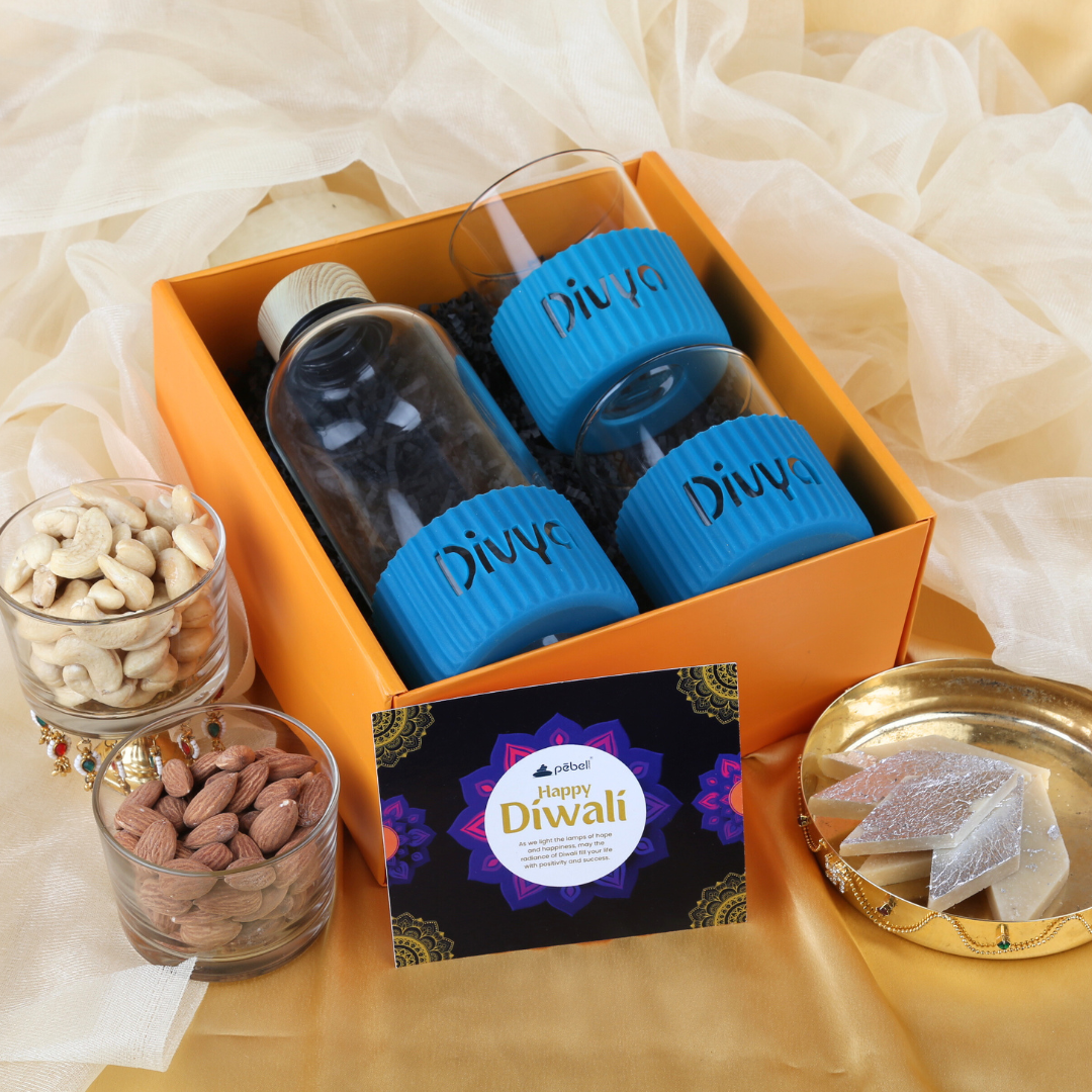 Bottle & Drinking Glass Set - Perfect Diwali Gift Hamper