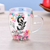Floral design glass mug – perfect for gifting on Women’s Day