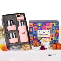 Luxury Diwali gift box with reusable glass bottles