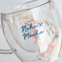 Aesthetic Double Wall Glass Mug – Elegant & Heat Resistant