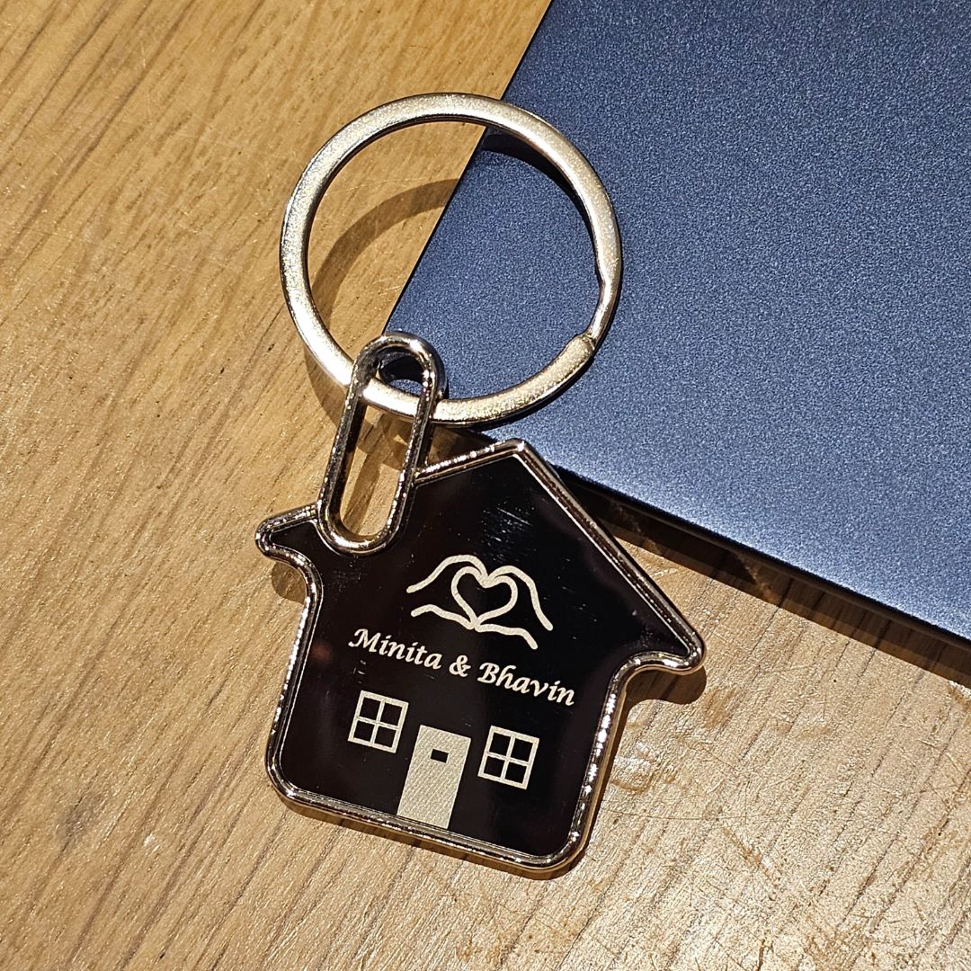Personalized House Metal Keychains