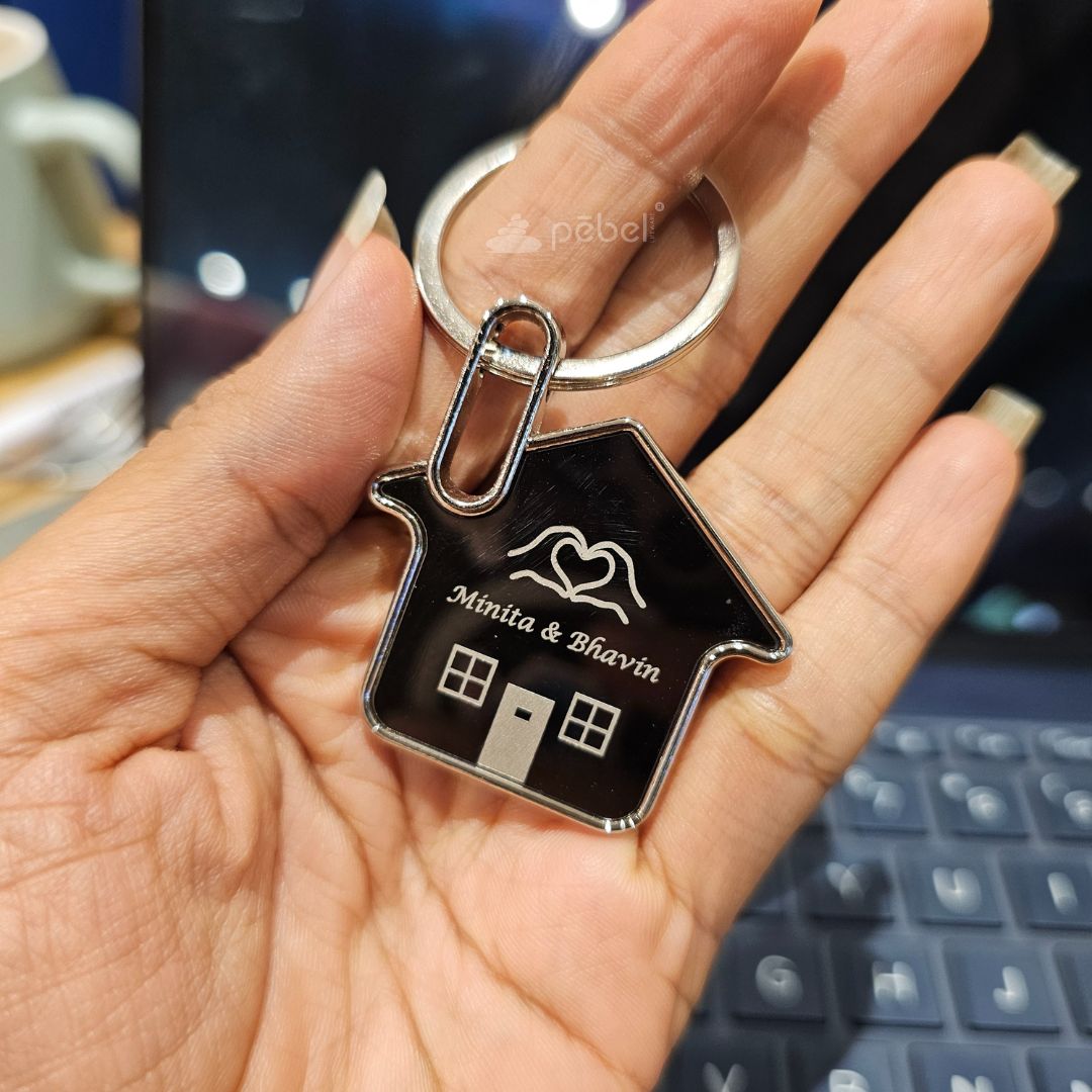 Personalized House Metal Keychains