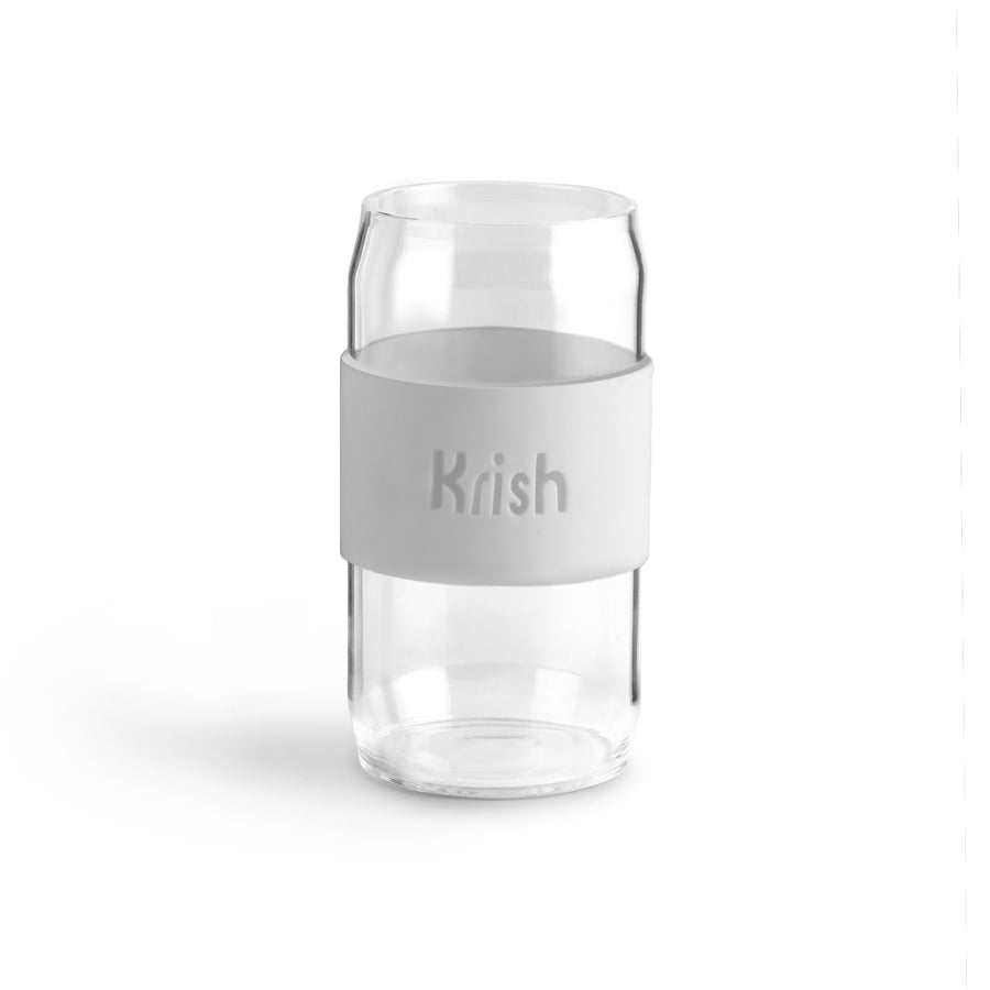 Stylish Glass Can Tumblers with Personalized Silicone Band