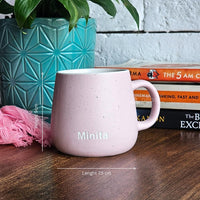 Travel-friendly personalized ceramic mug