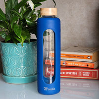 Glass bottle with silicone sleeve anti-slip
