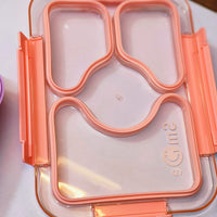 Leakproof Bento Customized Steel Lunch Box New| 3 compartments - Food Container, Chopstick & Spoon