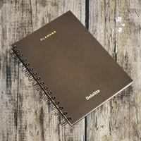 Leather-covered diary for employees