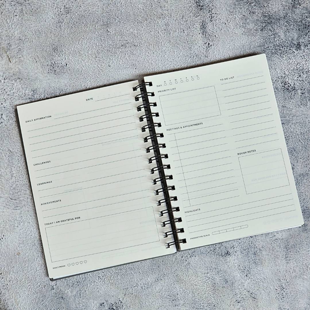 Leather-covered diary for employees
