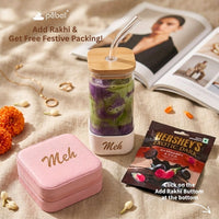 Personalized Square Tumbler with silicone base, Cute Jewelry Organizer & Hershey
