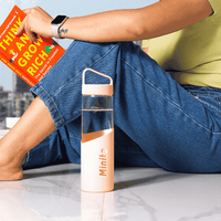Personalized Borosilicate Glass Bottle with Silicone Sleeve