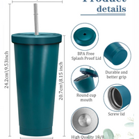700ml double-wall insulated tumbler with personalized design