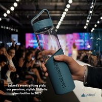 SiliBella Personalized Glass Bottle with Silicone Sleeve | 750ml - Your Logo