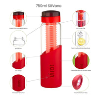 Elegant Glass Bottle with Infuser for Hot & Cold Beverages