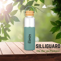 Personalized Studio Glass Bottle with Silicone Sleeve by Pebel Lifeware