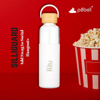 Customizable glass water bottle for sustainable living by Pebel Lifeware