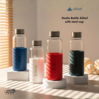 Personalized Studio Glass Bottle with Silicone Sleeve