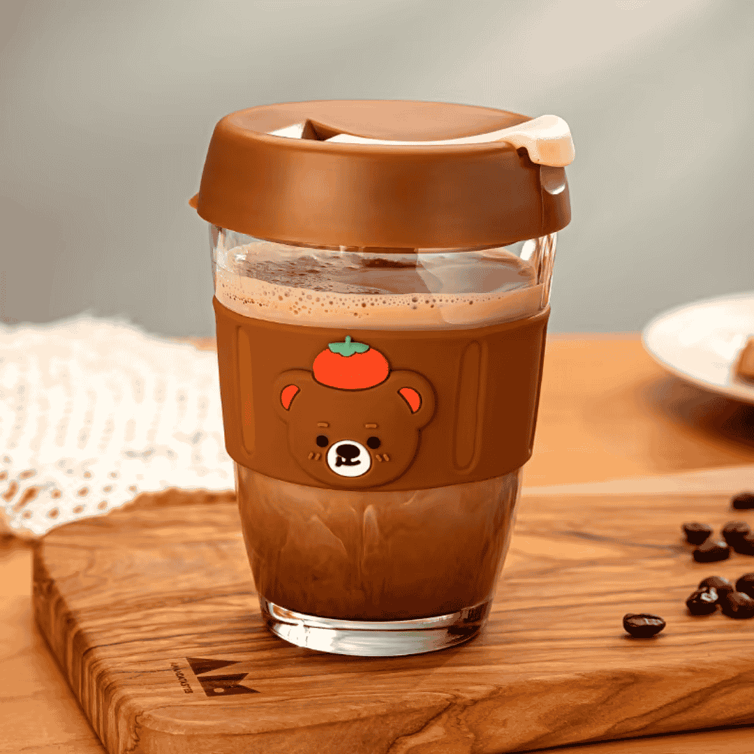 Personalized Teddy Coffee Mug with Silicone Band