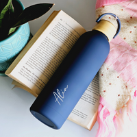 Personalized Ultra Luxurious Vacuum Insulated Steel Water Bottles with wooden lid | 700ml