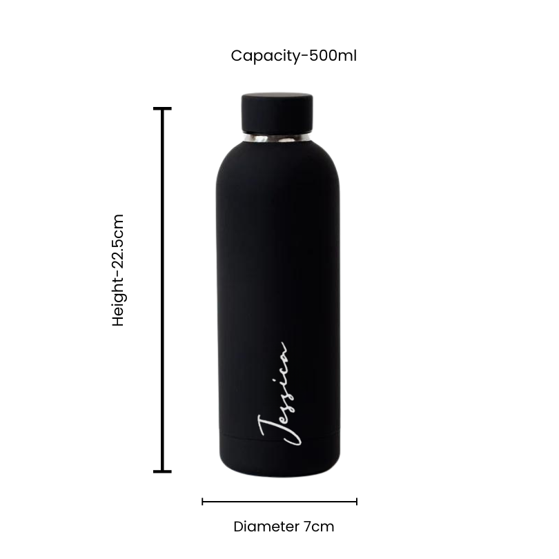 Personalized Luxurious Vacuum Insulated Steel Water Bottles | 500ml