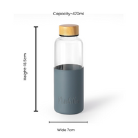 Personalized Studio Glass Bottle with Silicone Sleeve