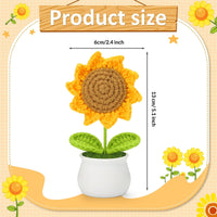 Sunflower Crochet Pot