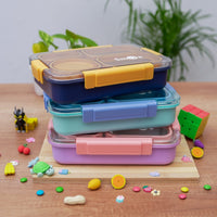 Leakproof Bento Customized Steel Lunch Box New| 4 compartments - Bowl, Spoon & Chopsticks