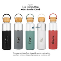 Glass Bottle with Silicone Sleeve 600ml Custom Logo