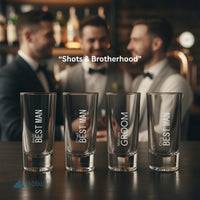 Personalized Groom Shot Glass Pebel Lifeware