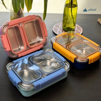 Bento Steel Lunch Box - 2 compartments