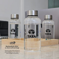 Meeting Room Borosilicate Glass Bottles - Your Logo