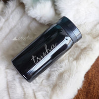 Portable personalized mini water bottle fitting in purse