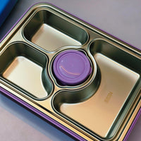 Leakproof Bento Customized Steel Lunch Box New| 3 compartments - Food Container, Chopstick & Spoon