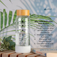 Motivation Glass Bottle with Silicone Base 800ml