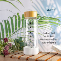 Motivation Glass Bottle with Silicone Base 800ml